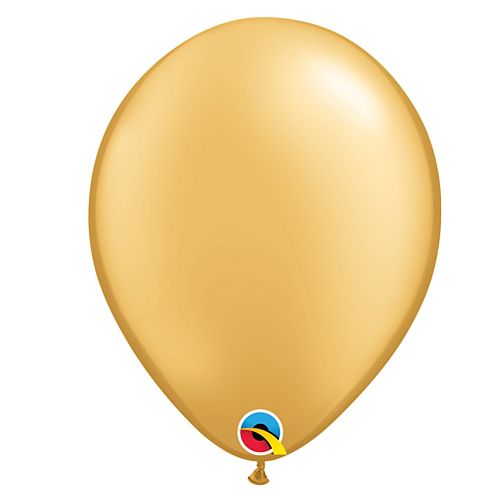 Gold Plain Colour Mini Latex Balloons - 5" - Pack of 10
