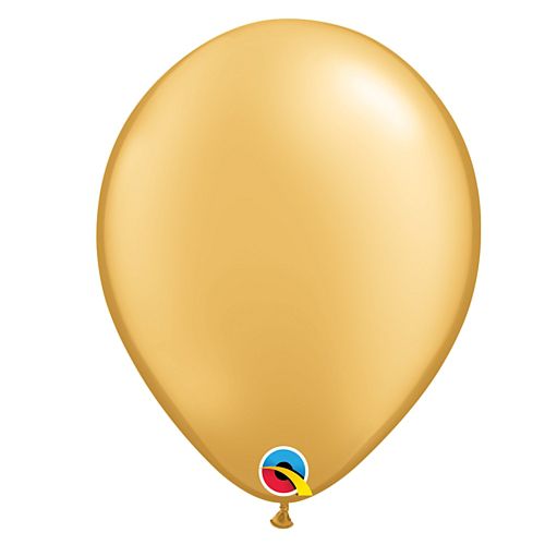 Gold Plain Colour Mini Latex Balloons - 5" - Pack of 10