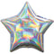 Silver Iridescent Foil Star Balloon - 18