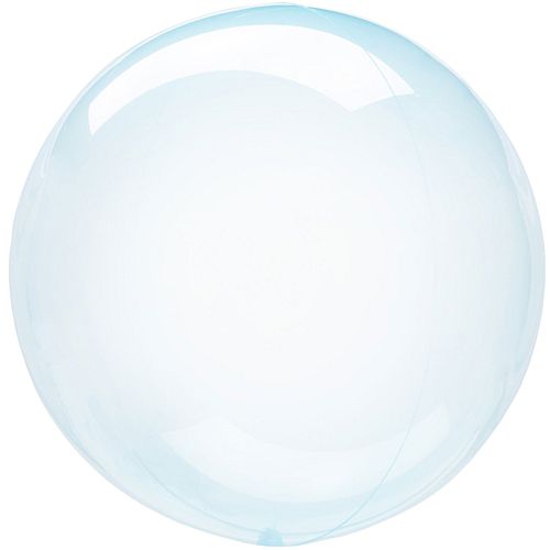 Clear Blue Bubble Round Balloon - 18"