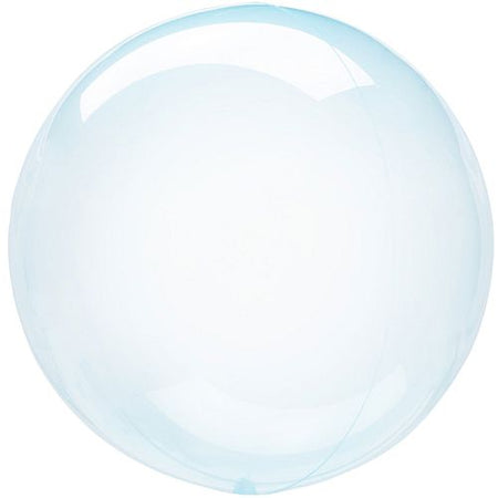 Clear Blue Bubble Round Balloon - 18