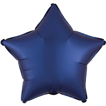 Navy Satin Foil Star Balloon - 18