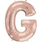 Rose Gold Letter 'G' Air Filled Foil Balloon - 16
