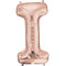 Rose Gold Letter 'I' Air Filled Foil Balloon - 16