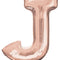 Rose Gold Letter 'J' Air Filled Foil Balloon - 16