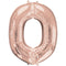 Rose Gold Letter 'O' Air Filled Foil Balloon - 16