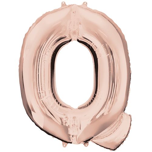 Rose Gold Letter 'Q' Air Filled Foil Balloon - 16"