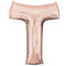 Rose Gold Letter 'T' Air Filled Foil Balloon - 16
