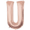 Rose Gold Letter 'U' Air Filled Foil Balloon - 16