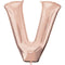 Rose Gold Letter 'V' Air Filled Foil Balloon - 16