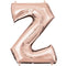 Rose Gold Letter 'Z' Air Filled Foil Balloon - 16