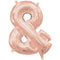 Rose Gold '&' Ampersand Air Filled Foil Balloon - 16