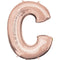 Rose Gold Letter 'C' Air Filled Foil Balloon - 16