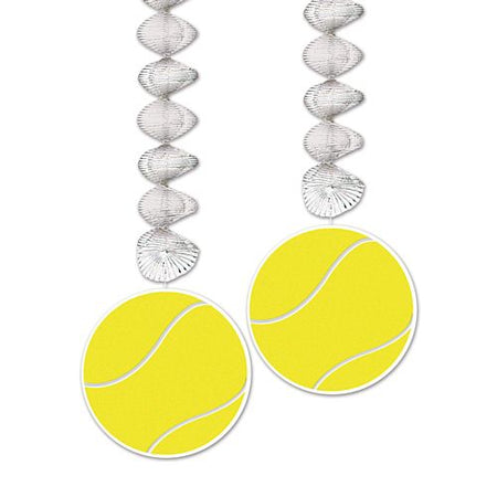 Tennis Ball Dangler Hanging Decorations - 76cm - Pack of 2