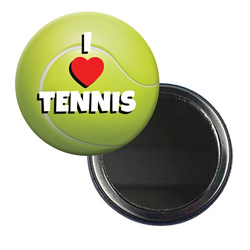 I Love Tennis Wimbledon Mirror - 5.8cm - Each