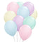 Assorted Colour Pastel Latex Balloons - 12