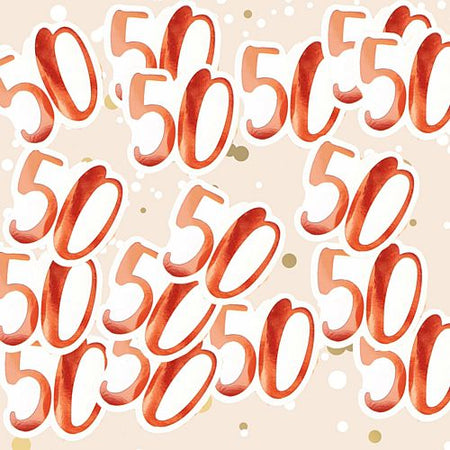 Large Rose Gold 50th Confetti - 19g