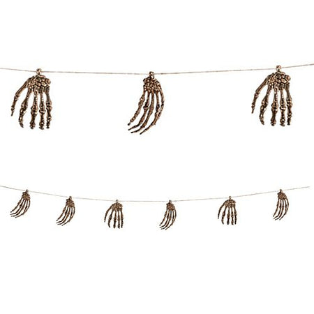 Halloween Voodoo Skeleton Hands Garland - 2.35m