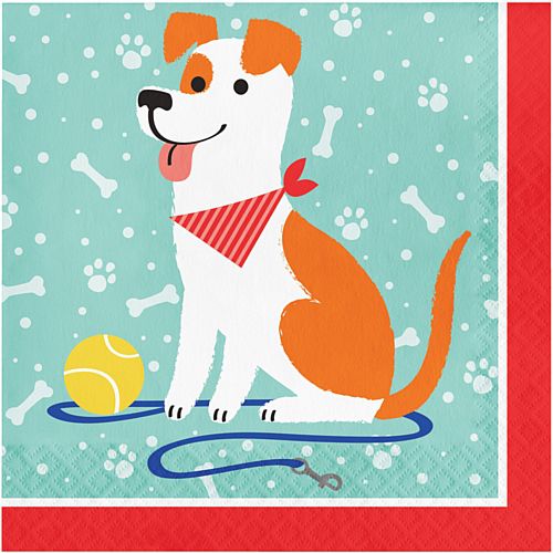 Dog Party Napkins - 33cm - Pack of 16