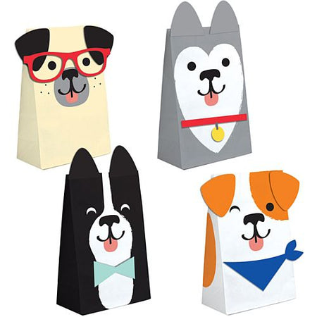 Dog Party Paper Treat Bags - Pack of 8