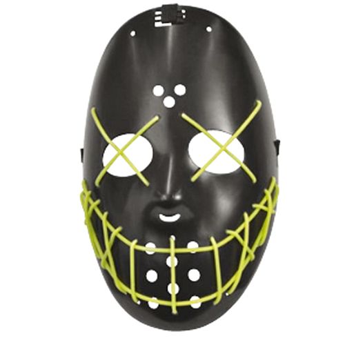 Black and Green Glow in the Dark Mask