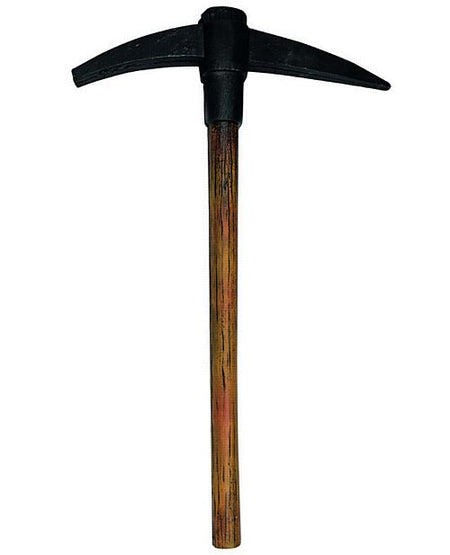 Realistic Black Plastic Pickaxe Fancy Dress Prop - 51cm