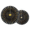 Halloween Spider Web Black and Gold Fan Decorations - Pack of 2