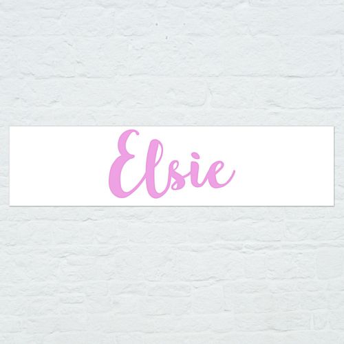 Personalised Name Banner - Light Pink - 1.2m