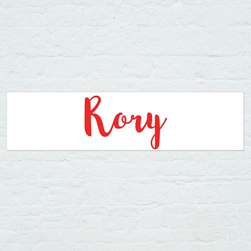 Personalised Name Banner - Red - 1.2m