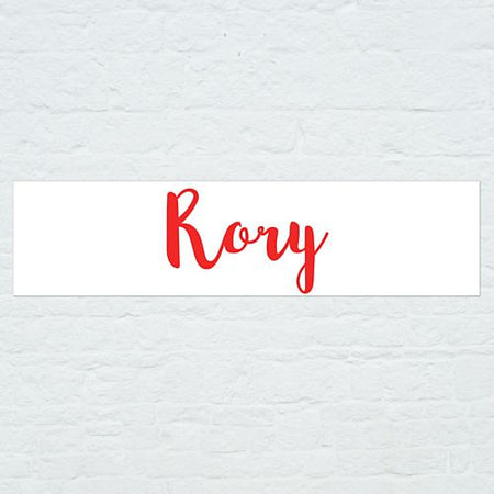 Personalised Name Banner - Red - 1.2m