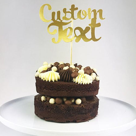 Personalised Gold Foil Cake Topper - Each