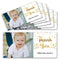 Gold Dots Personalised Photo Thank You Cards - Pack of 6