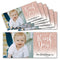 Rose Gold Glitter Personalised Photo Thank You Cards - Pack of 6