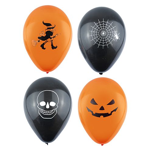 Halloween Latex Balloons - 9" - Pack of 15