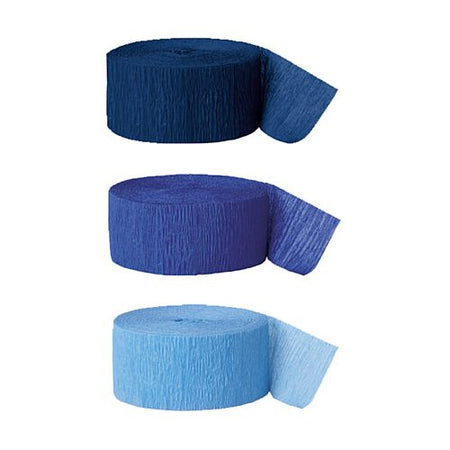 Blue Crepe Streamer Decoration Pack