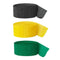 Black, Green & Yellow Crepe Streamer Decoration Pack