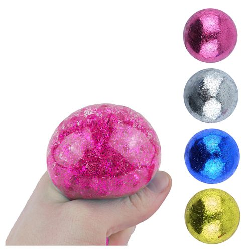 Glitter Bead Squeeze Ball - 6.5cm