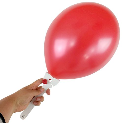 Card Balloon Stick Eco-friendly Grip White - Each