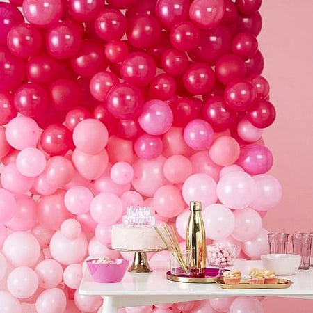 Pink Ombre Balloon Wall Kit - 2m