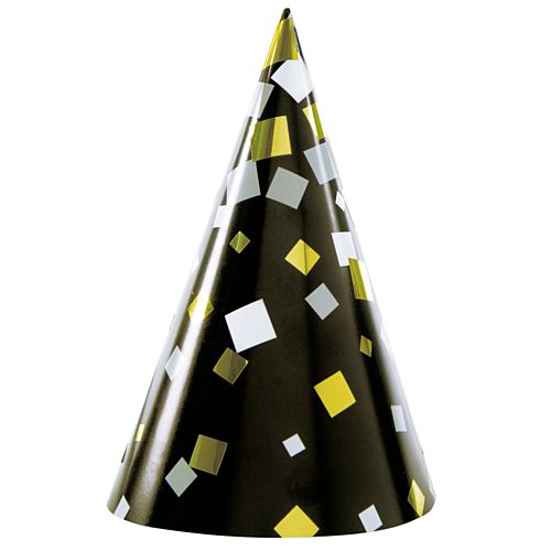 New Years Eve Cone Hats - Pack of 4