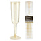 Gold Glitter Plastic Champagne Flutes - Pack of 4
