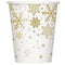 Christmas Snowflakes Paper Cups - 250ml - Pack of 8