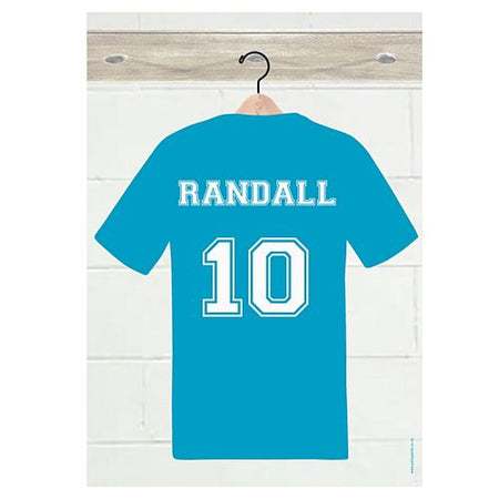 Blue Sports Kit Personalised Poster - A3