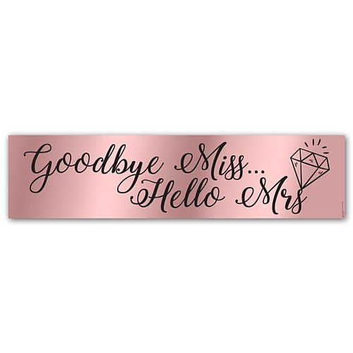 Rose Gold Miss to Mrs Hen Banner Party Decoration - 1.2m