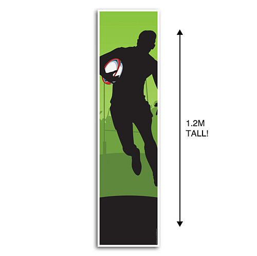 Rugby Player Portrait Wall and Door Banner Decoration - 1.2m