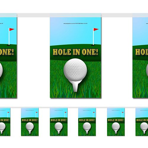 Golf Hole in One Paper Flag Bunting Decoration - 2.4m