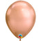 Rose Gold Chrome Metallic Latex Balloons - 11