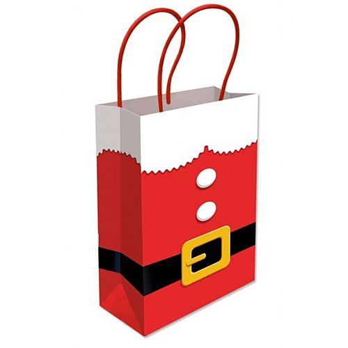 Santa Christmas Paper Party Bag - 22cm - Each