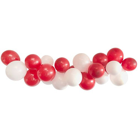 Red and White Balloon Arch DIY Kit