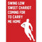 Swing Low Sweet Chariot Rugby Poster - A3